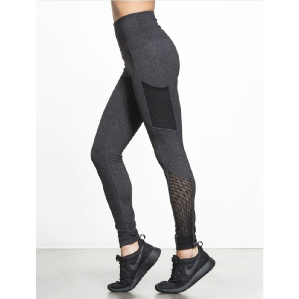 BEYOND YOGA • Charcoal Dark Gray Mesh Behavior High Waist Legging NEW Sz S - Picture 7 of 7